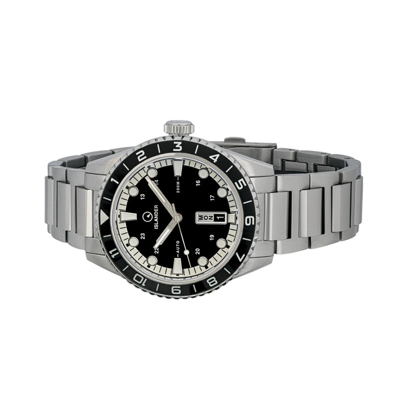 Islander Greenport 39mm Dive Watch with Black and White Dial #ISL-300