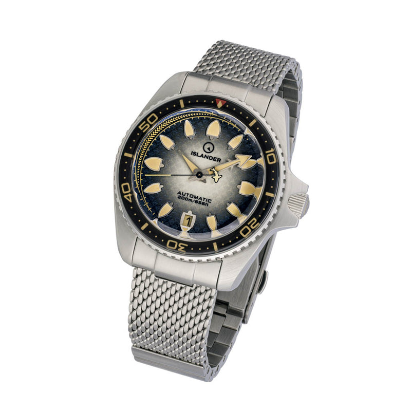 Islander Hudson "Harpoon Diver" 40mm Watch with Degrading Black Dial #ISL-302