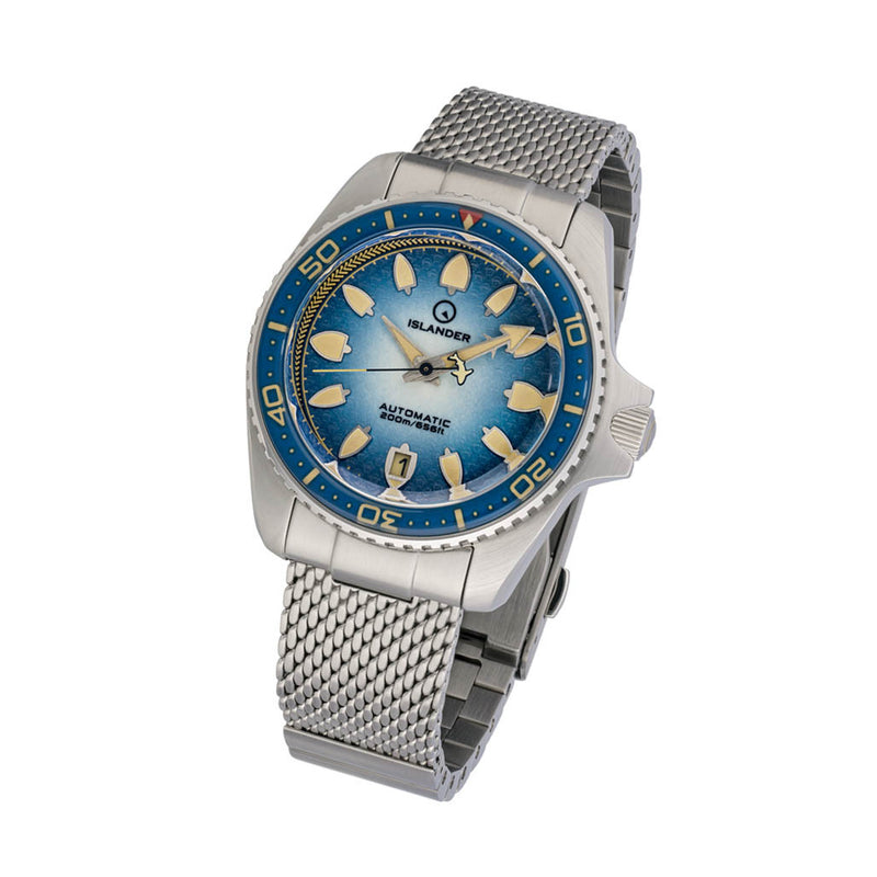 Islander Hudson "Harpoon Diver" 40mm Watch with Degrading Sea Blue Dial #ISL-303