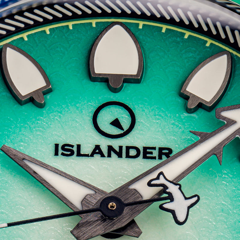 Islander Hudson "Harpoon Diver" 40mm Watch with Degrading Sea Green Dial #ISL-305