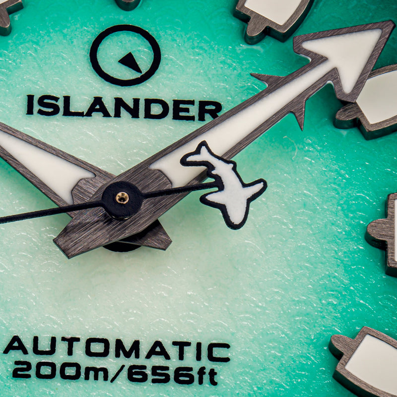Islander Hudson "Harpoon Diver" 40mm Watch with Degrading Sea Green Dial #ISL-305