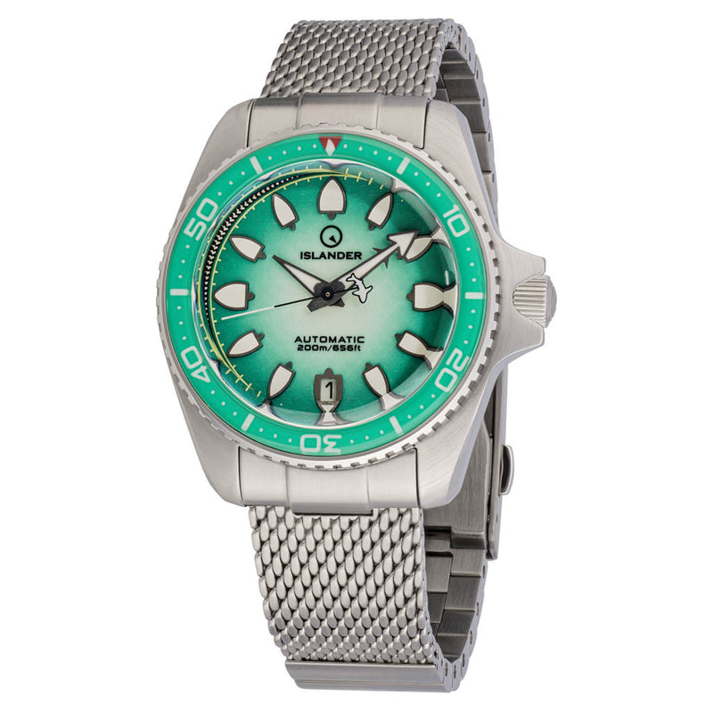 Islander Hudson "Harpoon Diver" 40mm Watch with Degrading Sea Green Dial #ISL-305