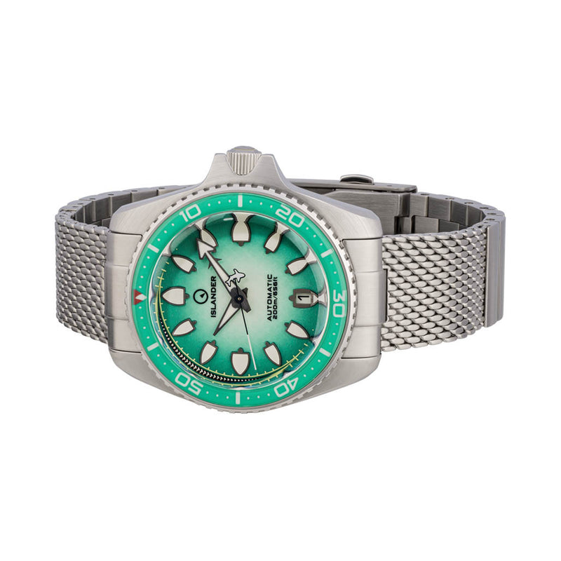 Islander Hudson "Harpoon Diver" 40mm Watch with Degrading Sea Green Dial #ISL-305