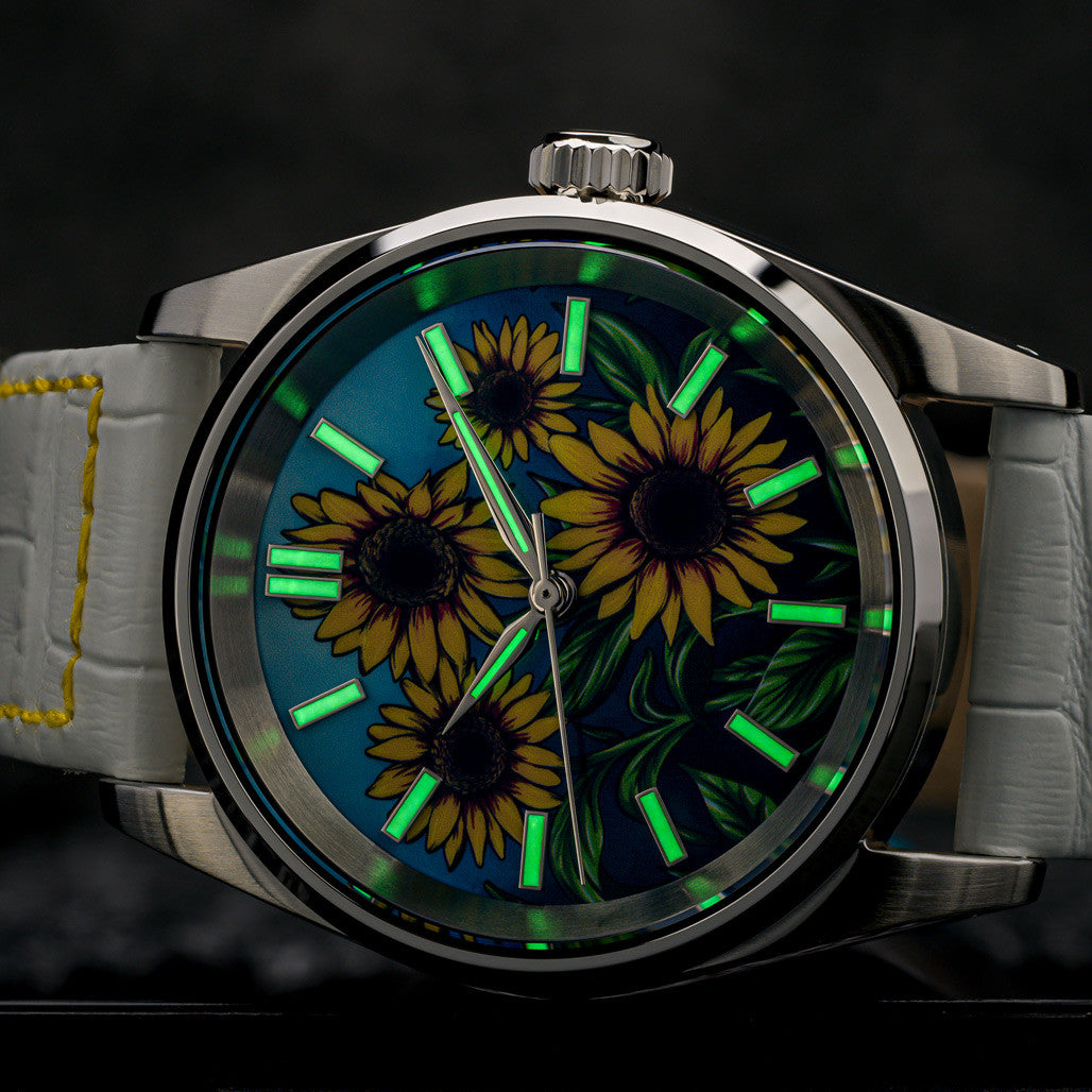 Islander Manhasset 36mm Automatic Watch with Sunflower Dial #ISL