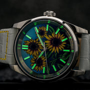 Islander Manhasset 36mm Automatic Watch with Sunflower Dial #ISL-306