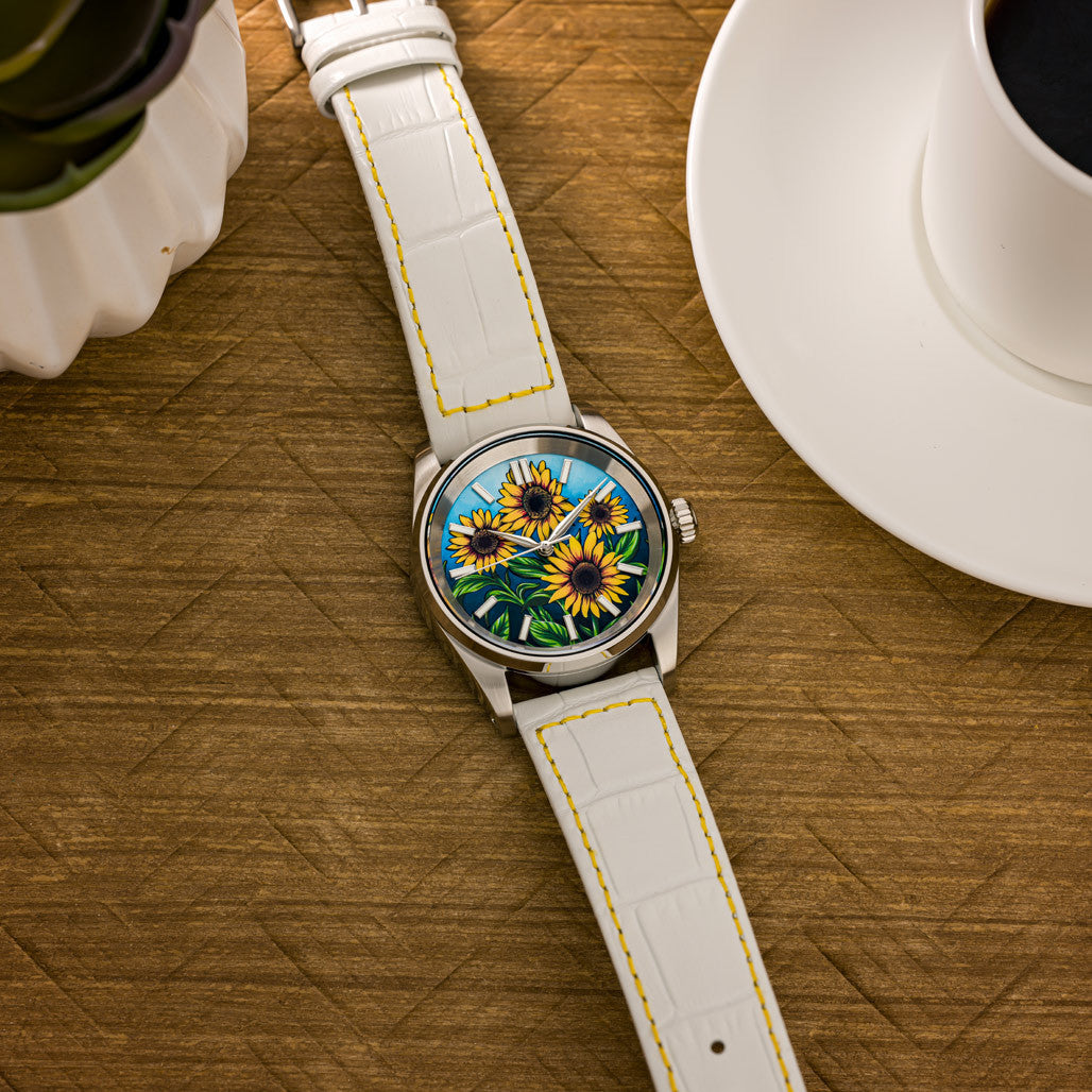 Islander Manhasset 36mm Automatic Watch with Sunflower Dial #ISL