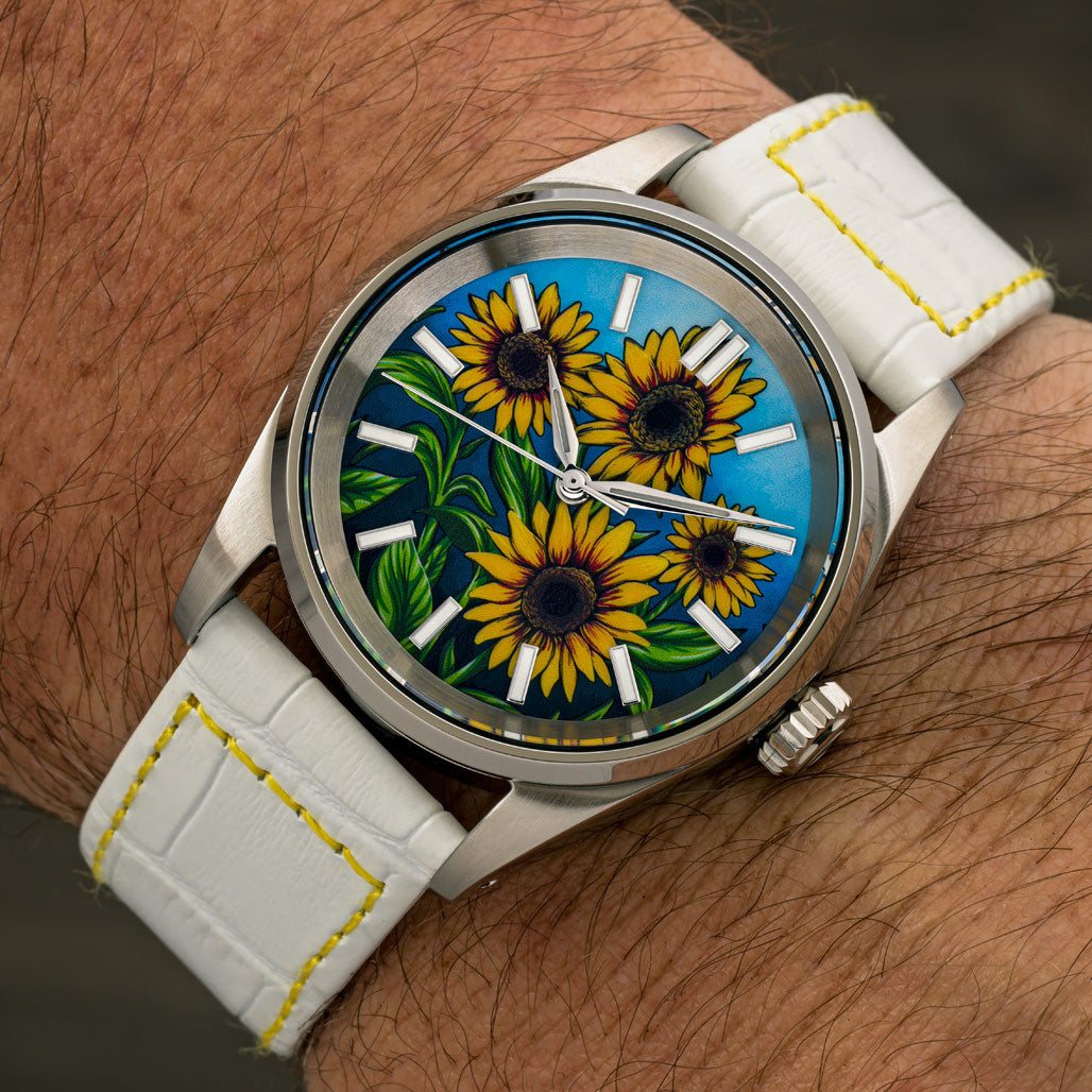 Islander Manhasset 36mm Automatic Watch with Sunflower Dial #ISL