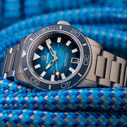 Islander Bayport Automatic Dive Watch with Blue Wave Dial #ISL-311