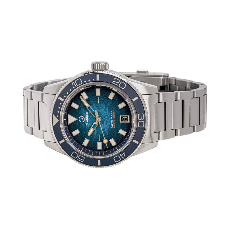 Islander Bayport Automatic Dive Watch with Blue Wave Dial #ISL-311