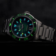 Islander Bayport Automatic Dive Watch with Green Wave Dial #ISL-312