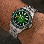 Islander Bayport Automatic Dive Watch with Green Wave Dial #ISL-312