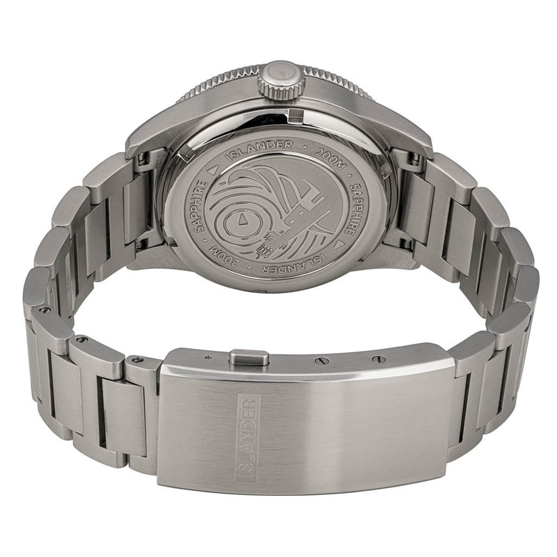 Islander Bayport Automatic Dive Watch with Silver-White Wave Dial #ISL-313