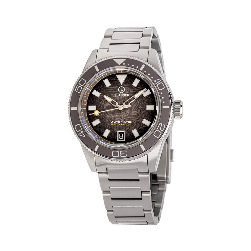 Islander Bayport Automatic Dive Watch with Warm Grey Wave Dial #ISL-314