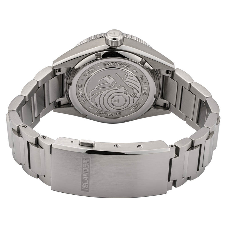 Islander Calabro GMT World Time Automatic Watch with Green Dial #ISL-193 back