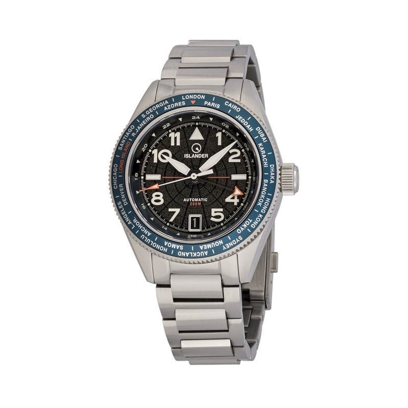 Islander Calabro GMT World Time Automatic Watch with Anthracite Dial #ISL-316