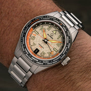Islander Calabro GMT World Time Automatic Watch with Silver Dial #ISL-317