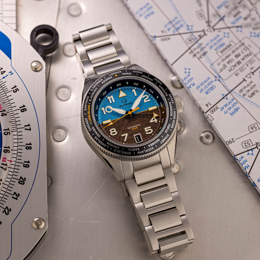 Islander Calabro GMT World Time Automatic Watch with Attitude