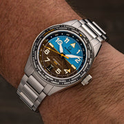Islander Calabro GMT World Time Automatic Watch with Attitude Indicator Dial #ISL-318