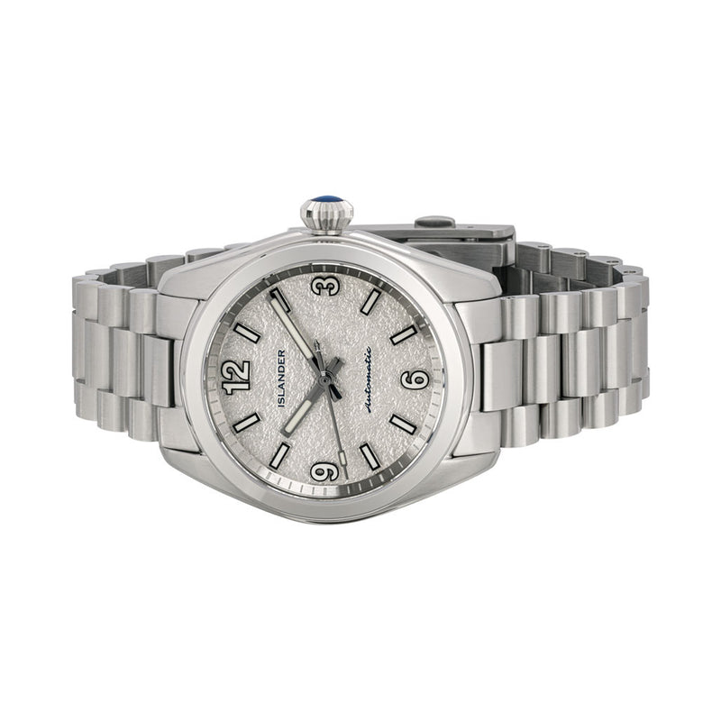 Islander Brookville Calligraphy Edition Watch with Silver Parchment Dial #ISL-319