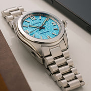 Islander Brookville Calligraphy Edition Watch with Blue Parchment Dial #ISL-320