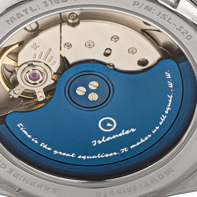 Islander Brookville Calligraphy Edition Watch with Blue Parchment Dial #ISL-320
