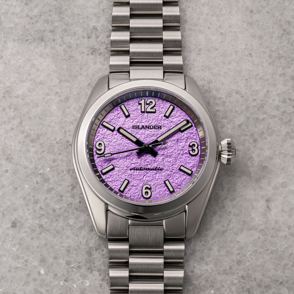 Islander Brookville Calligraphy Edition Watch with Lavender