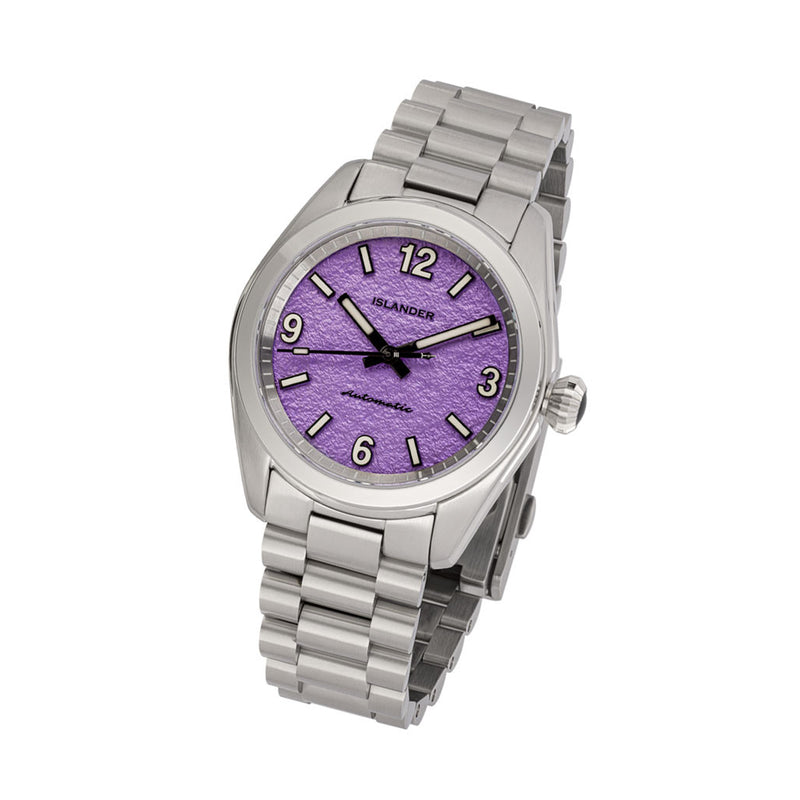 Islander Brookville Calligraphy Edition Watch with Lavender Parchment Dial #ISL-321