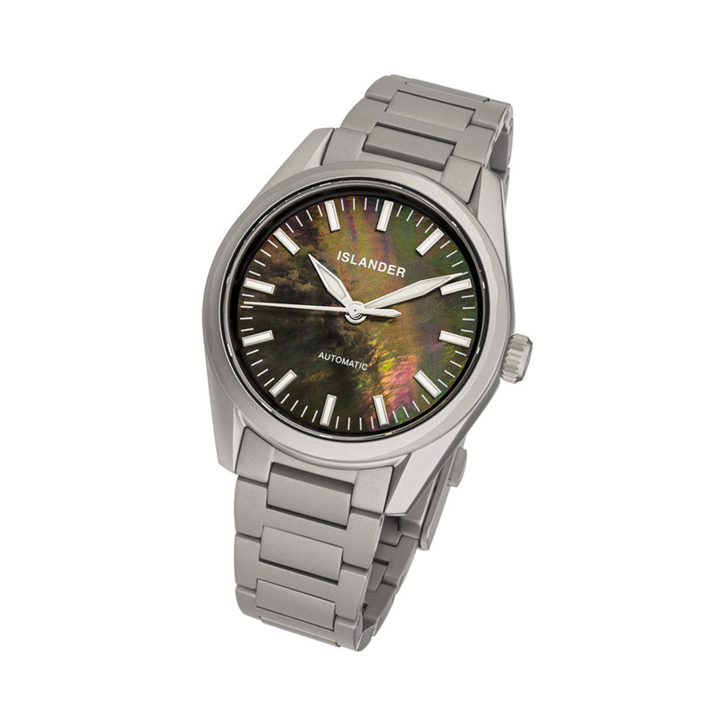 Islander Thunderbolt Pilot Watch with Black Mother of Pearl Dial #ISL-322