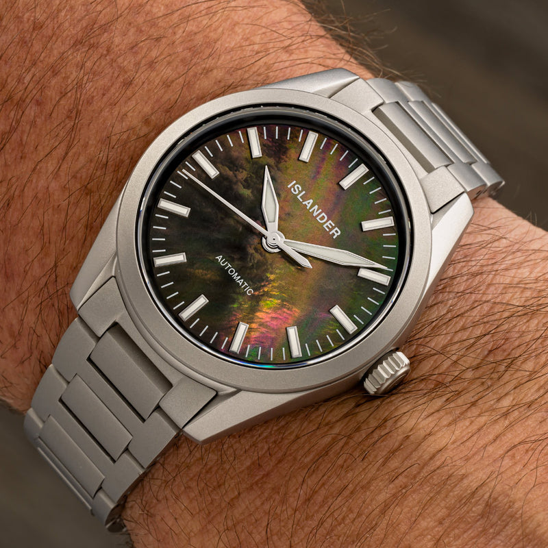 Islander Thunderbolt Pilot Watch with Black Mother of Pearl Dial #ISL-322