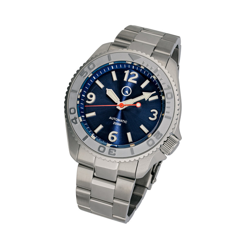 Islander Red October V2 Dive Watch with Radiant Blue Dial #ISL-323