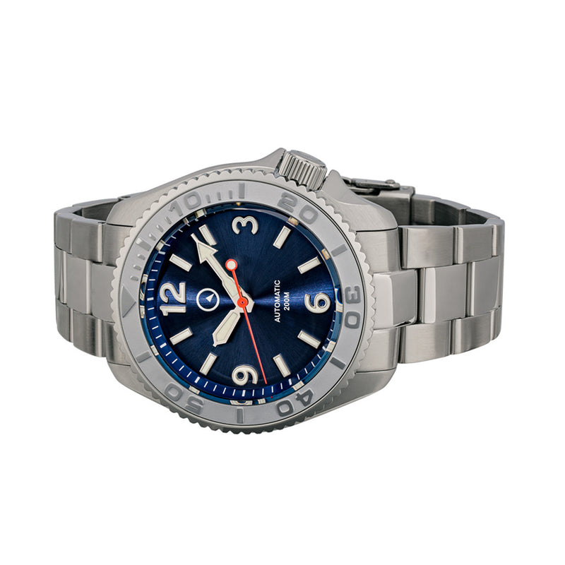 Islander Red October V2 Dive Watch with Radiant Blue Dial #ISL-323