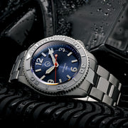 Islander Red October V2 Dive Watch with Radiant Blue Dial #ISL-323
