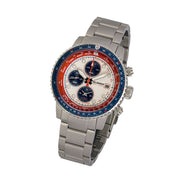 Islander Calverton Flight Chronograph Alarm Watch with White Dial #ISL-324