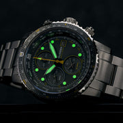 Islander Calverton Flight Chronograph Alarm Watch with Grey Dial #ISL-325