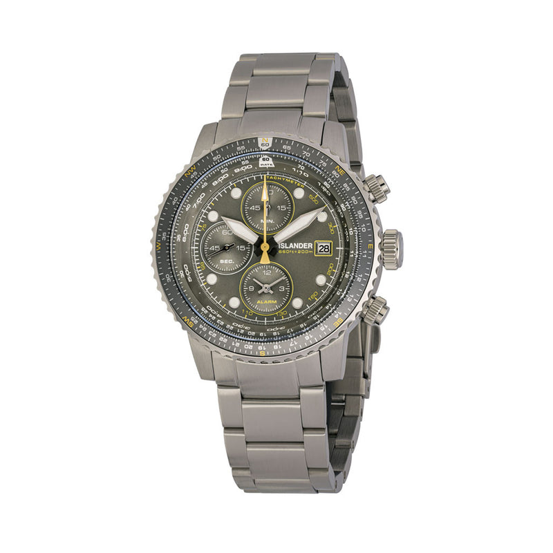 Islander Calverton Flight Chronograph Alarm Watch with Grey Dial #ISL-325