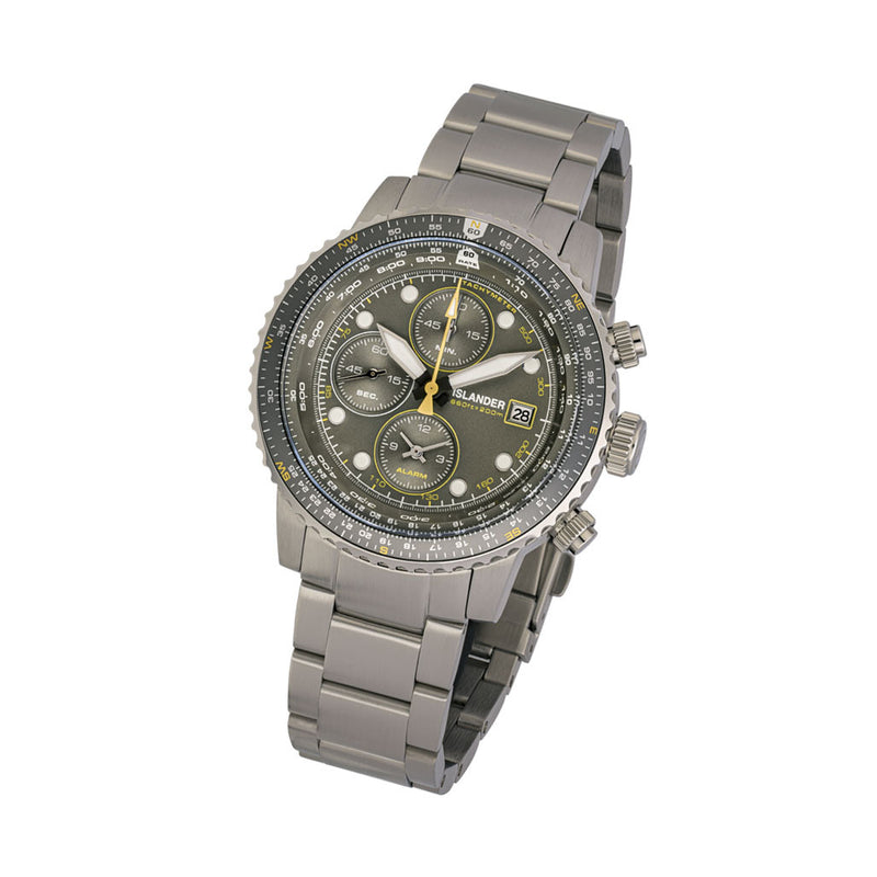 Islander Calverton Flight Chronograph Alarm Watch with Grey Dial #ISL-325