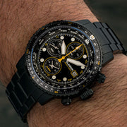 Islander Calverton Flight Chronograph Alarm Watch in IP Black #ISL-326