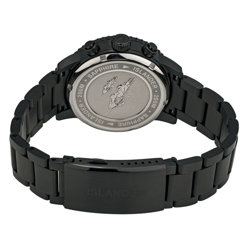 Islander Calverton Flight Chronograph Alarm Watch in IP Black #ISL-326