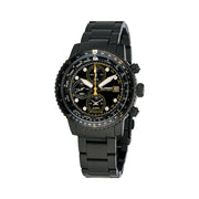 Islander Calverton Flight Chronograph Alarm Watch in IP Black #ISL-326