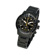 Islander Calverton Flight Chronograph Alarm Watch in IP Black #ISL-326