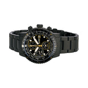 Islander Calverton Flight Chronograph Alarm Watch in IP Black #ISL-326