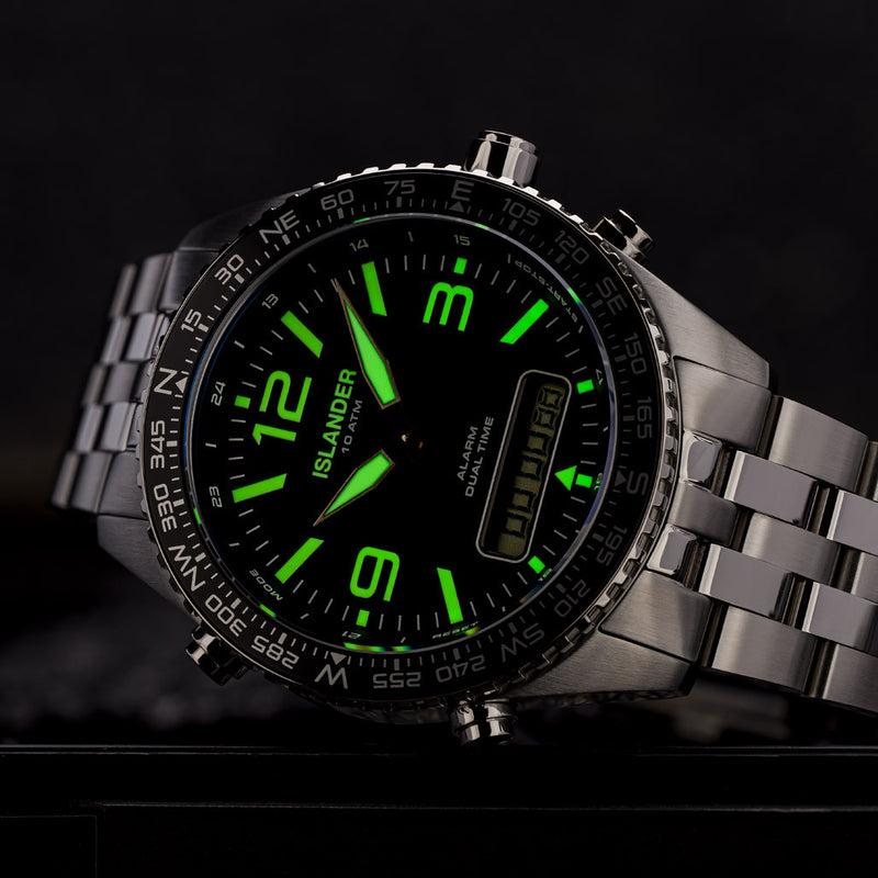 Islander Rocky Point Analog-Digital Watch with Black Dial #ISL-327