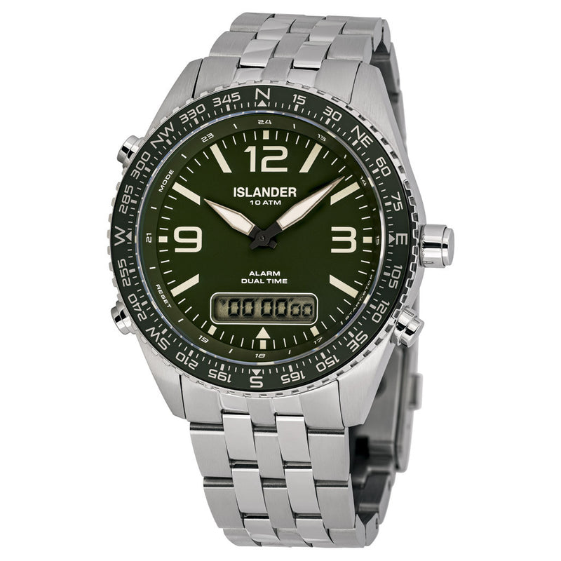 Islander Rocky Point Analog-Digital Watch with Green Dial #ISL-329