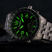 Islander Rocky Point Analog-Digital Watch with Green Dial #ISL-329