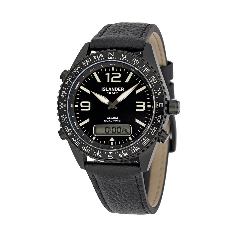 Islander Rocky Point PVD Analog-Digital Watch with Black Dial #ISL-331