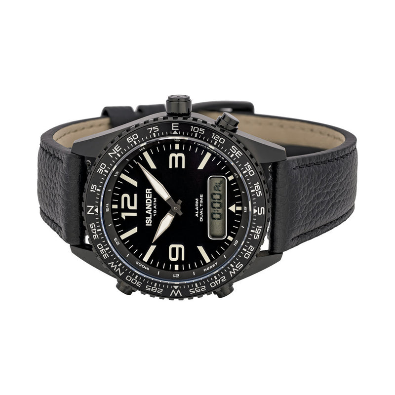 Islander Rocky Point PVD Analog-Digital Watch with Black Dial #ISL-331