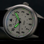 Islander Babylon HV1000 Titanium Solar Field Watch with White Dial #ISL-332