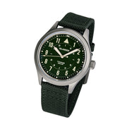 Islander Babylon HV1000 Titanium Solar Field Watch with Olive Dial #ISL-335
