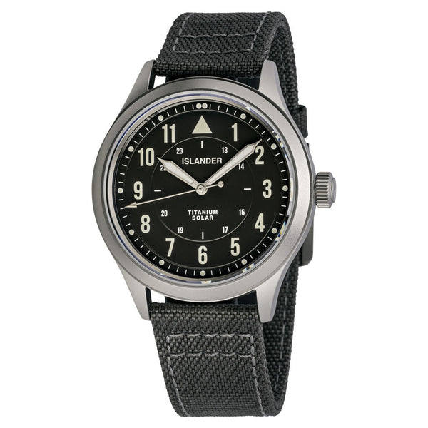 Islander Babylon HV1000 Titanium Solar Field Watch with Charcoal Dial #ISL-336