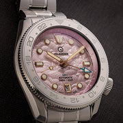 Islander JFK Automatic GMT Watch with Cherry Blossom Dial #ISL-337
